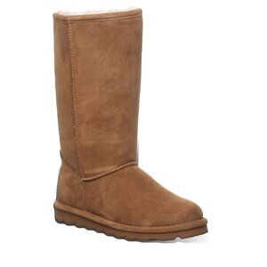 $100 BEARPAW 🐾 Elle Tall Suede Wool Boots | Hickory | 10